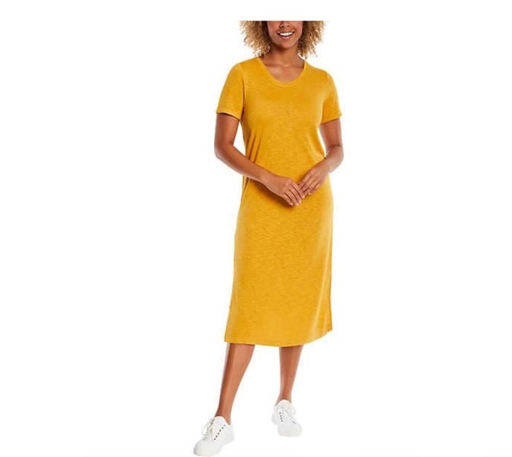 *Jessica Simpson Womens Midi Dress with Slit - Medium